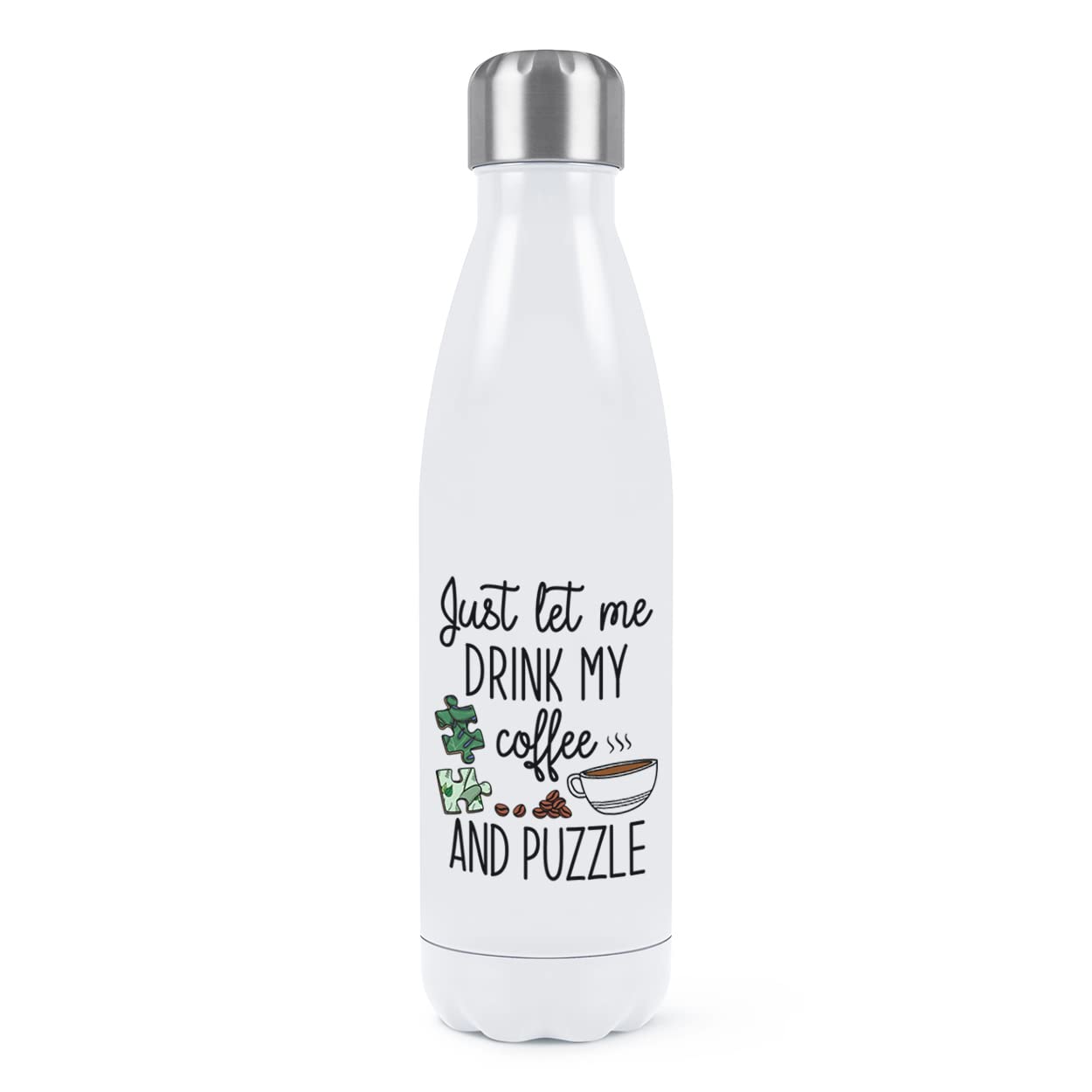 Acier inoxydable double mural bouteille isotherme blanche sport 500ml