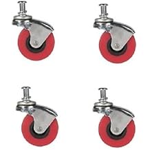 Shop-Tek 4-Piece 2" Swivel Caster Wheels for Creeper, Cart, Stool - Post Mount