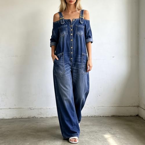 Mono vaquero para mujer sin mangas ideal para tus tardes de verano y planes informales 2