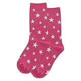 Hot Sox Glow In The Dark Stars Kids Socks, Magenta, 1 Pair, Small/Medium