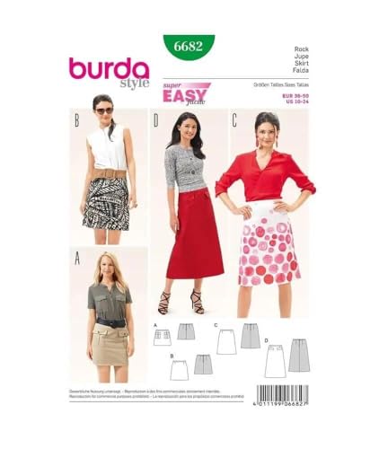 Burda B6682 Patron de Couture Jupe Papier Blanc 19 x 13 x 1 cm