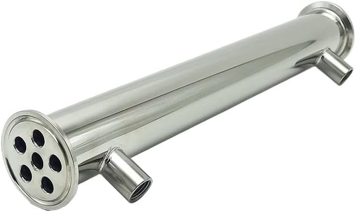 Home & Brewing 1.5" Distillation Condenser, Cooler, Dephlegmator, Height 300mm Inner 6 Tubes 304 Stainless Steel, for Distillation Column Wine Accessories