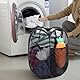 Pop-Up-Wäschekörbe, 2 Stück Faltbarer Laundry Basket Mesh, 75L Faltbarer Wäschekorb aus Mesh, Atmungsaktiver Wabennetz-Wäschekorb für Kinderzimmer College Dorm Camping und Reisen(Schwarz)
