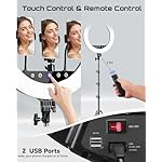 18" Professional LED Ring Light Kit with Tripod,CRI≥95, 3000K-6000K Adjustable Brightness & Color Temp, Includes Phone Holder & Remote for Live Streaming, YouTube, TikTok, Photography, Makeup - Image 3