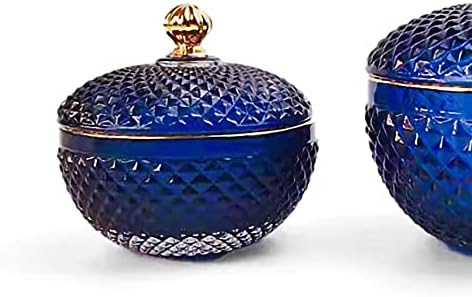 BRIGANTI Scented Soy Candle in Royal Blue Glass Jar | Pomegranate and Tart Red Fruits | Decorative Candles with Strong Scent Throw, Long Lasting Natural Soy Wax (Pomegranate Bliss, 4oz)