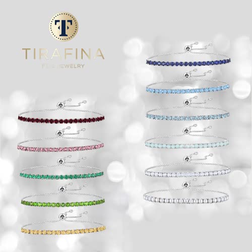 Tirafina Adjustable Genuine Peridot Bolo Bracelet - 6,7, And 8-In Wrist Size - Easy-On, Easy-Off Tennis Bracelet - Birthstone Jewelry Bracelet - Sterling Silver Jewelry For All Occasions #TOP5