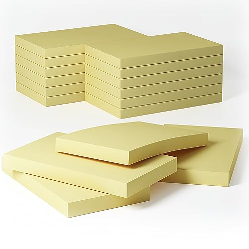 Blocs de notes adhésives jaunes 76x127mm fourniture bureau repositionnable