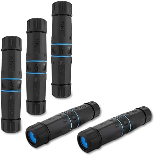 IP68 Waterproof RJ45 Coupler, Shielded Pure Copper Waterproof Ethernet Coupler, IP68 Waterproof Ethernet Outdoor LAN Cable Connector for Cat5, Cat5e/Cat6/Cat7/Cat8 Ethernet Cable (Black 5 Pack Female)