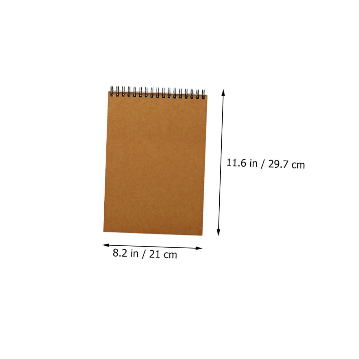 Cuaderno Espiral A4 para Dibujo y Bocetos, Papel Marrón, 2 Piezas, Adecuado para Dibujo al Aire Libre y Clase
