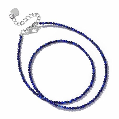 Collier améthyste en pierre naturelle collier ras de cou perles facettées 2mm pour hommes et femmes