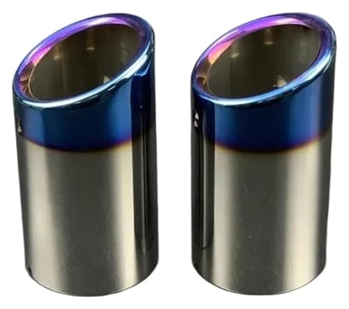 Car Exhaust Tail Pipe For BMW 3 5-serier E90 E92 F30 F31 F32 F10 F11 X3 F25 Tailpipe C Type 88mm Silver Car Exhaust Tube Pipe Cover(A type 75mm Blue)