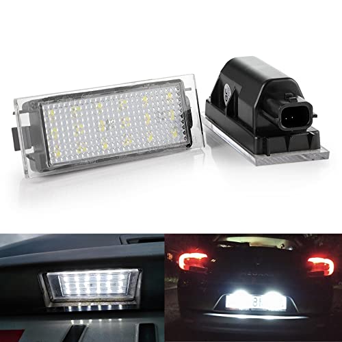 Bynome Éclairage de plaque minéralogique LED CanBus sans erreur Plaque d'immatriculation pour Renault Twingo Clio 4 Megane 3 4 modèles scéniques Captur Espace Laguna Latitude Master Mode Grand modèle