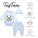TupTam Baby Kleidung Set Body Strampelhose Mütze Bekleidungsset Jungen Mädchen, Farbe: Blau, Größe: 62