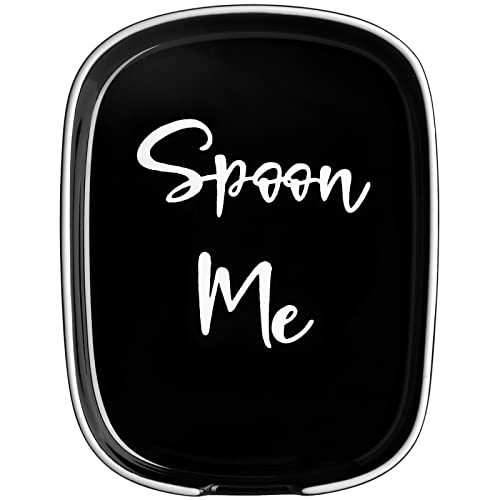 Image of Ceramic Spoon Rest for Stove Top, DAYYET Large Spoon Holder, Spoon Rest for Kitchen Counter, Heat-Resistant Cooking Utensil Rest, Black Kitchen Decor and Accessories