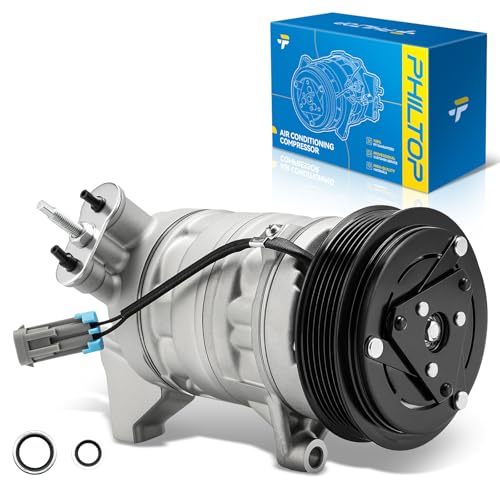 Image of PHILTOP 23395154 Air Conditioner AC Compressor with Clutch for Chevy Equinox 2010-2011 3.0L, GMC Terrain 2010-2011 3.0L