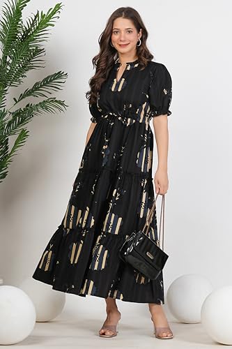 Image of Kuruti B Sheets Women's Cotton Floral Printed Regular Fit Anarkali Kurta for Women