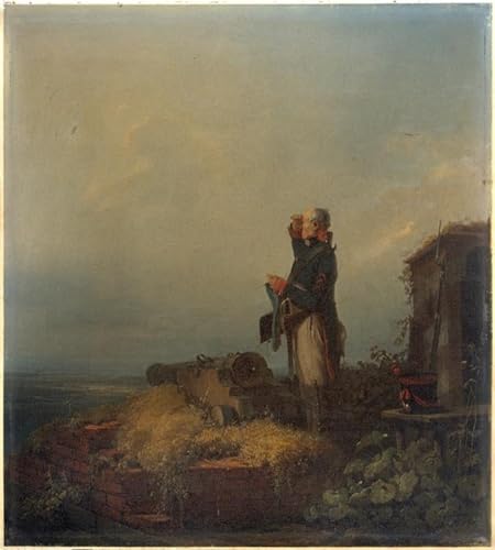 Tableau toile Spitzweg Belvédère salon, affiche art déco murale 60x90cm