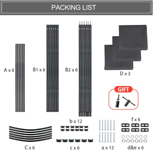MAYOLIAH Partition Room Dividers 3 Panel Folding Privacy Screens 6 Ft Tall Portable Office Walls Dividers for Room Separator 102“x20”x71“, Grey by MAYOLIAH - Image 7