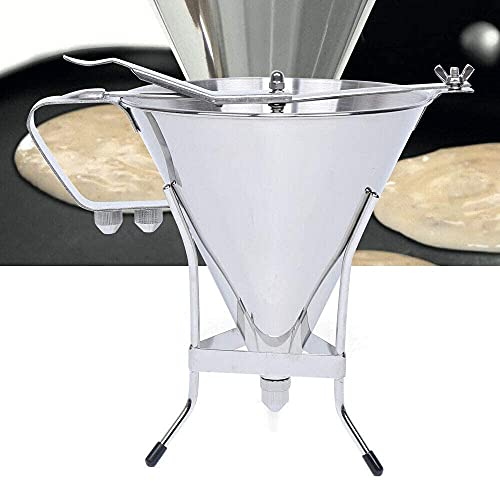 Foto von Bailing Kochzubehör 304 Edelstahl Backtrichter Trichtert Pfannkuchen Teigspender Teigportionierer Edelstahl Teig Spender Batter Trichter Backtrichter für Zuhause Küche Bäckerei Kuchen Desserts