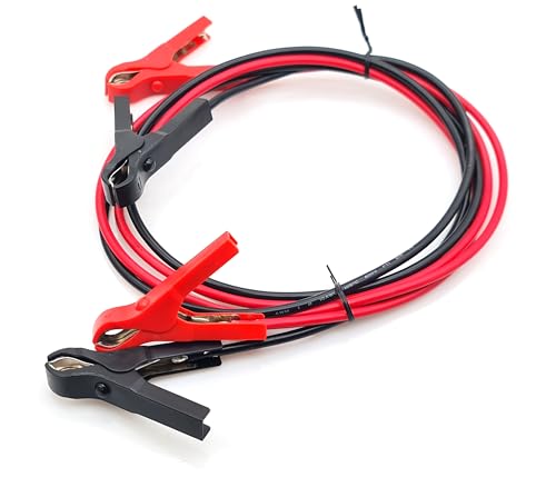 Image of BikeTek Motorcycle Jump Leads 6V / 12V 1.5M Scooter Motorbike Booster Cable 10AWG 30amp Heavy Duty Clamps