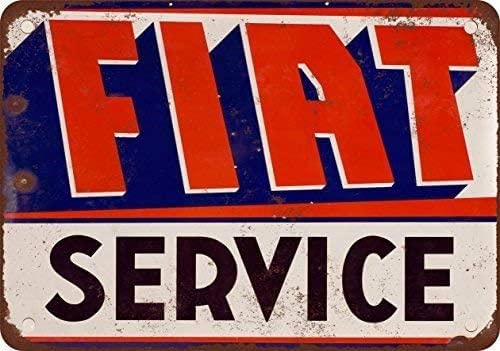 Plaque métallique Fiat Servicio 20,3 x 30,5 cm