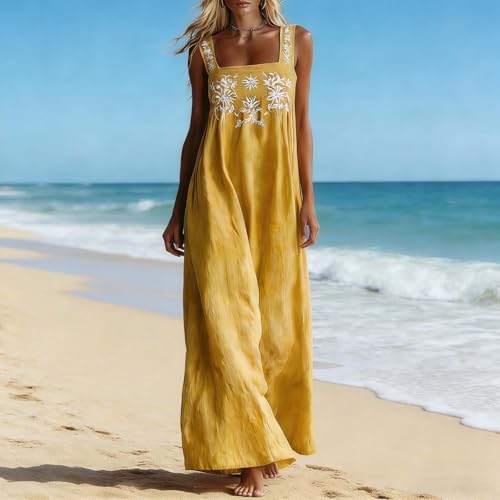 Robe longue d'été décontractée pour vacances et style fluide - 3