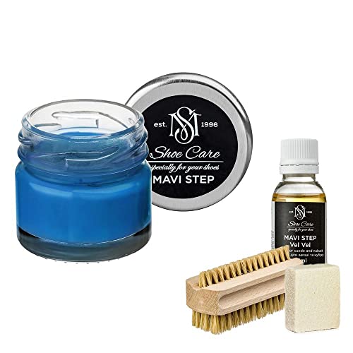 Kit d'entretien chaussures en daim Aurora 122 Bleu Ciel