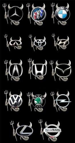 3d Silver Devil Style Demon Sticker Car/truck Emblem