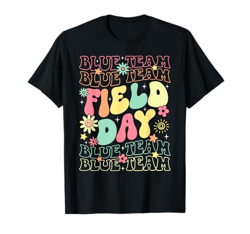 Field Day Blue Team Color War Camp Team Game Competition T-Shirt