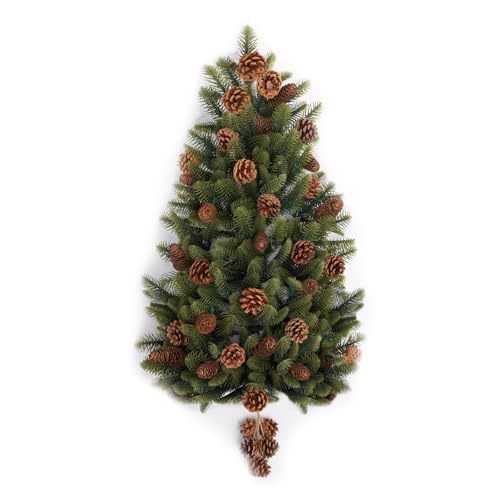 クリスマス ウォールツリー クリスマスリース ハンギングツリー ヌードツリー ハーフツリー 北欧 松ぼっくり もみの木 イルミネーション Xmas 即納 FJ9050のサムネイル