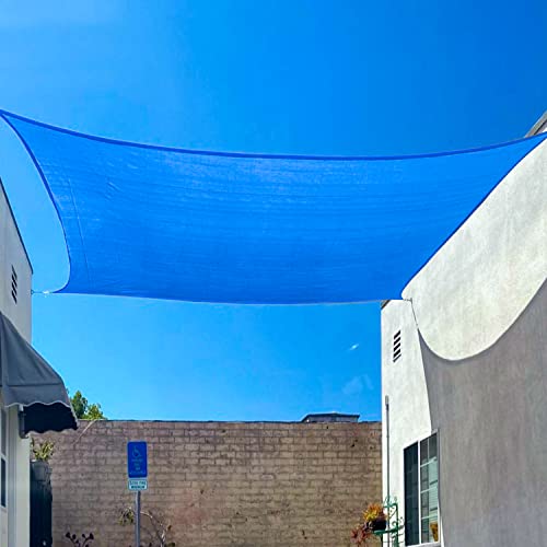 Image of KANAGAWA 6'X9' Sun Shade Sail Blue Curved Rectangle Customizable