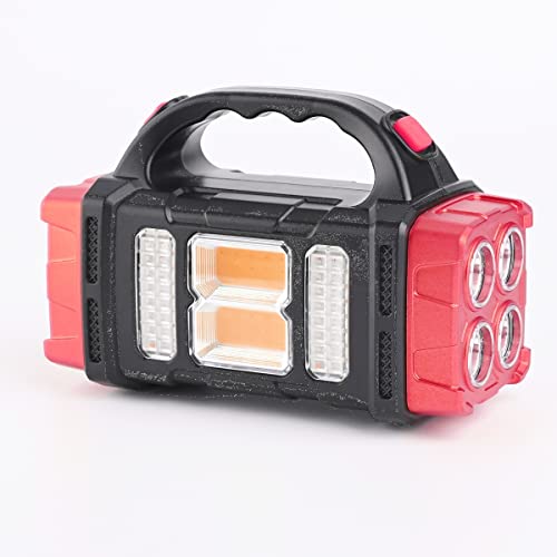 Spotlight Flashlight Rechargeable, Led High Lumens Super Bright, Solar Panels,4 Lighting And 8 Modes,Ipx4 Waterproof Handheld Spotlight For Home Power Failure,Outdoor ,Camping,Hiking ,Emergencies #TOP3