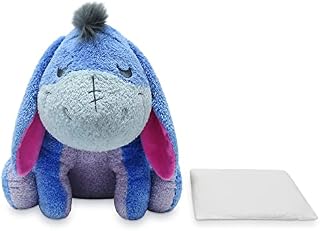 Disney Store Official Eeyore Weighted Medium Soft Toy, 36cm/14, Cuddly Toy with Removable Weighted Pouch, Eeyore Stuffed Animal with Embroidered Details, Soft-Feel, Suitable for All Ages
