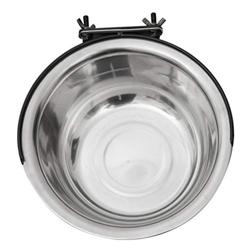 Ipetboom 1pc Stainless Steel Pet Feeding Bowl for Dogs and Cats Hanging Design Resists Tipping Easy to Install Dishwasher Safe for Food and Water Silver Finish