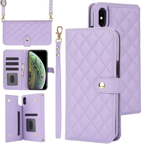 Collier coque housse etui pour iPhone XS Max violet pour ne plus jamais perdre son mobile