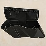 XTUNNHY-Vivid-Black-Hard-Saddle-Bags-wBlack-Latch-Fits-Models-ABS-Platice-Affordable-and-cost-effective