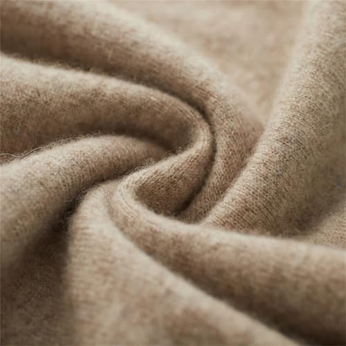 Men Goat Cashmere Mock Neck Pullover Sweater Casual Winter Soft Warm Long Sleeve Knitwear3