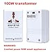 100W Voltage Converter Travel Adapter 110V/120V to 220V/240V Travel Step-Up & Down Voltage Converter Transformer