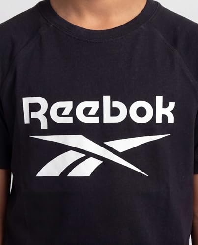 Image of Reebok 2 Pack: Boys Short Sleeve Raglan Cotton Crew Neck T Shirt Athletic Baseball Tee Tops Kids Teens Youth (6-18)