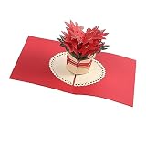 WATIIFUFU 1 Tarjeta De Felicitación En Blanco Tarjetas De Agradecimiento Sobres De Tarjetas De Regalo Tarjetas En Blanco Decoraciones De Flores De Navidad Tarjetas De Navidad Saludo