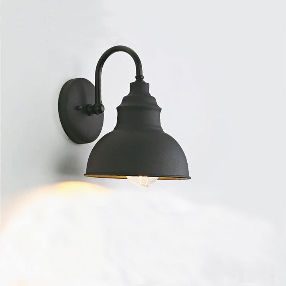 Granestner Wall Lamp Retro Industrial Wall Lamp Black Wall Sconce Wall Mount Lamp Hardwired Wall Sconce with Switch E26/ E27 Wall Light(Color:Black)