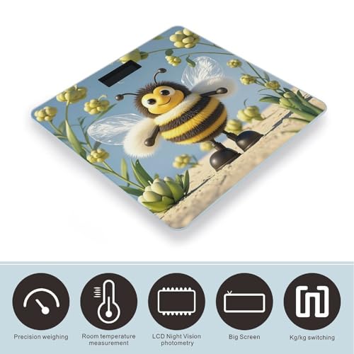 Báscula digital de baño con diseño de abeja animada miniatura 3