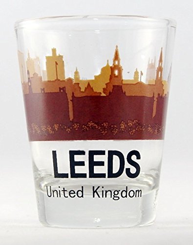 Leeds United Kingdom Sunset Skyline Shot Glass