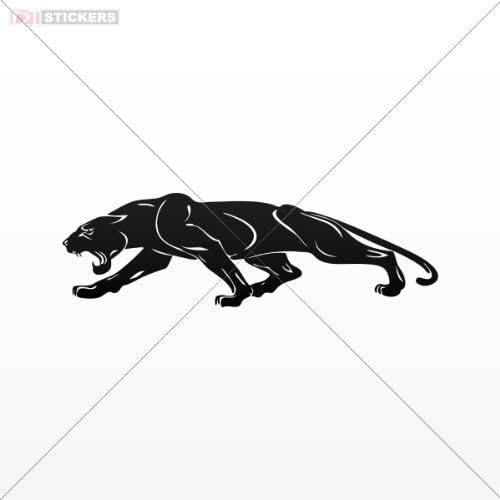 Decal Angry Black Panther Red (7 X 2.1 Inch) Gr4x9 Size: 5 X 1.5 Inches Black