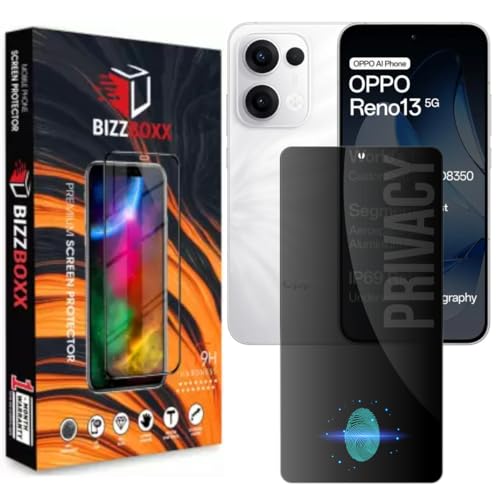 Image of Compatible With OPPO Reno13 5G Privacy Screen Protector - Anti-Spy Tempered Glass, Fingerprint May Not Work, Protect Sensitive Information, Privacy in Public Spaces, 6.59 Inch - Pack of 1
