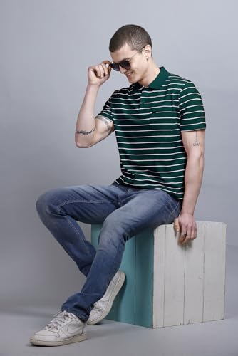 Image of GODFREY Half Sleeve Cotton Polo T Shirt for Man with Pocket - Regular fit Men Tshirts