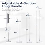 Grout Brush with Long Handle, Floor Cleaning Scrubber with Stiff Bristles for Tile Line, Shower, Crevice, Bathroom, Kitchen and Hard-to-Reach Corners - Image 3