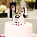 2.7'' Miniature Wedding Cake Toppers Bride Groom Resin Couple Figurine, Rustic Vintage Decorative Statue Doll for Anniversaries Engagement Party Bridal Shower Scene Figure Sand Table Cake Decoration
