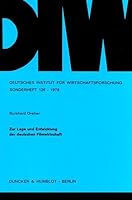 Zur Lage Und Entwicklung Der Deutschen Filmwirtschaft 3428042859 Book Cover