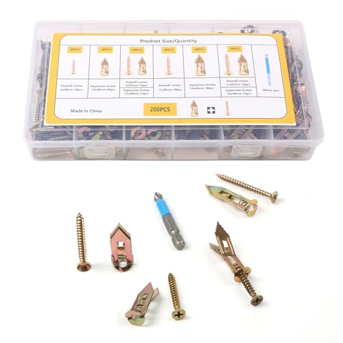 FNLGTN Self-Drilling Wall Anchor Set, 400 pcs, 4 sizes